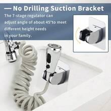 AWYYCECEFIN Kitchen Sink Sprayer Hose Attachment For Faucet Kitchen Faucet Head Replacement W/ 79" Recoil Hose And Holder Pressurized Water Saving Aerator And Diverter Valve Faucet Sprayer Attachment Set - FGreyONOFFPauseSprayer - View 4
