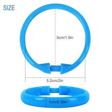 Blue Shower Curtain Hooks - 12 Pcs Circular Plastic Shower Curtain Rings For Bathroom - O Shaped Blue Shower Hooks Rings For Shower Curtain Rod,Blue - Blue - View 5