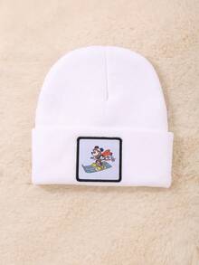 Disney 1顶官方授权米奇、米妮、唐老鸭刺绣针织帽，保暖防风，适合秋冬季节，轻便有弹性，女士款 - 彩色 - 查看 7