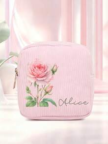 1个可定制姓名的便携式卫生巾收纳袋 - 大容量防水卡通设计 - 适合经期女孩！可根据您的专属设计定制，防水化妆旅行包、零钱包、少女现金袋 - 彩色 - 查看 14