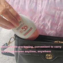 SPF50 PA+++ 美白防晒霜，隔离 UVA UVB，清爽不油腻，保湿，面部防晒霜，防晒乳液 - 粉色 - 查看 4