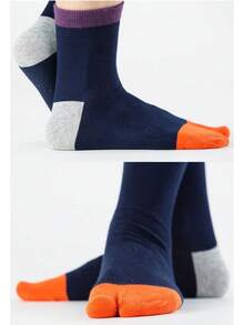 Calcetines Tabi para Hombre, Flip Flop, Dedo Dividido, Dedo Grande, Algodón, Agarre, Deportivos, Paquete de 4 - 4 colores B - Ver 2