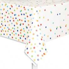 Unique Rainbow Polka Dots - Mantel Rectangular de plástico, 54 x 84 Pulgadas, Multicolor(Cubierta de mesa) - Multicolor - Ver 1
