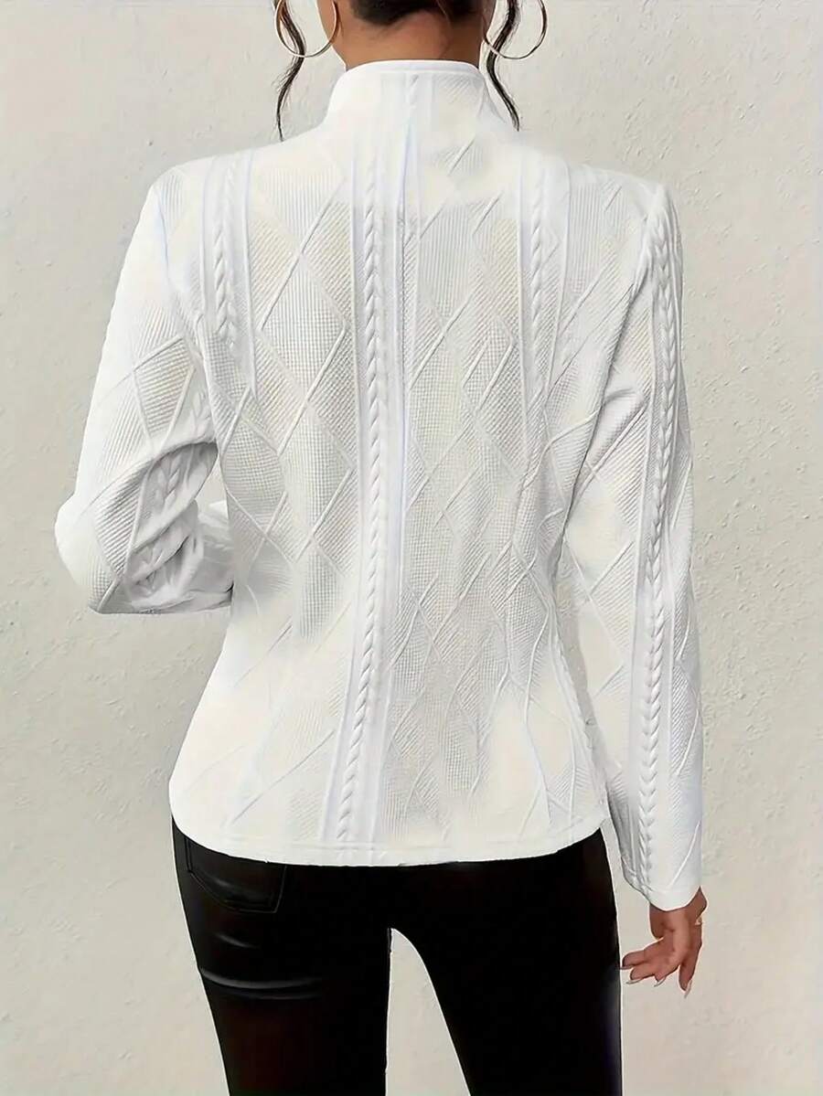 The High-End Fashion Women's Suit-Style Coat Is Suitable For Commuting, Traveling And Casual Outings. - trắng - Xem 1