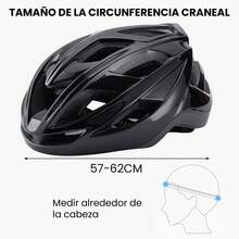 1 pieza  Casco Bicicleta para Hombre y Mujer, Juego de Accesorios para Bicicleta, Casco de Bicicleta con Accesorios a Prueba de Viento e Insectos, adecuado para bicicleta de montaña y de carretera para adultos y jóvenes, protección ajustable de calidad con flujo de aire integrado para ciclismo de montaña y carretera - HO-109 Todo negro - Ver 2