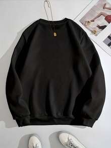 Men Graphic Print Sweatshirt White Crewneck Pullover With Italia Postage Stamp Design Vintage Travel Postage Patterns In Blue Casual Long Sleeve Sweater For Everyday Special Occasions Vacation Outfit Essential Sweater Leisure Clothing Medium Stretch Fabric - 黑色 - 查看 3