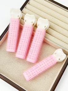 4件套女士手动卷发器，打造高顶发型，蓬松刘海发饰，刘海固定发夹，刘海卷发工具，自然无损发质，日常休闲发饰，美发造型套装，理发沙龙美容旅行必备美发产品，护发，发饰 - 粉色 - 查看 9