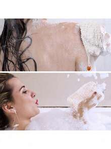 4pcs Soap Bags Mesh Exfoliating, Natural Sisal Soap Pouch, Suitable For Shower Exfoliating Home Bathroom Decor Fall Decor Back To School Shower Massaging Scrubbing,Halloween, Christmas - Apricot - View 11