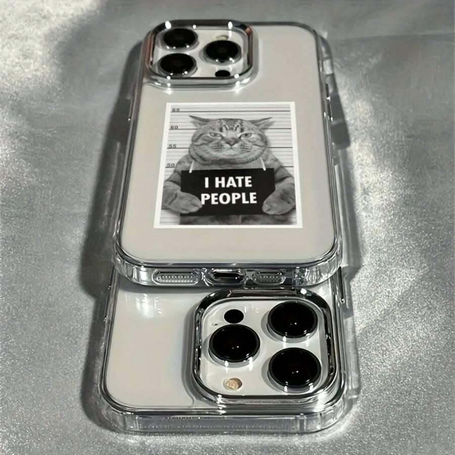 Gatos no les gustan a los humanos.Este estuche de teléfono está diseñado para modelos de for 13, 12, 11, 16 Pro Max, 15 Pro y 14 PLUS, con absorción de impactos y propiedades antideslizantes.Es ligero con un diseño nuevo de moda y está hecho de TPU de alta calidad para la protección.Un regalo ideal para los gatos. - Color 1 - Ver 1