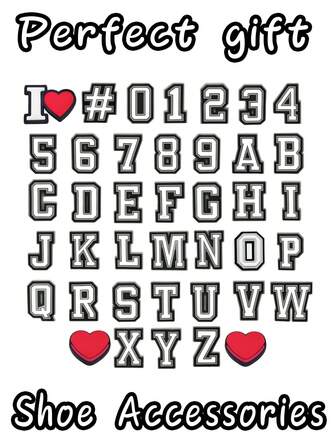 40 st svartvita bokstavsserier, festdekorationer, moderiktig design, premiumaccessoarer, högkvalitativa bokstäver, kalendertillbehör, dekorativa bokstäver, modeentusiaster, presentshoppare