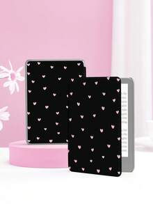 1pc Pink Heart Design Protective Case With Auto Wake/Sleep Function, Suitable For Kindle NK 11/Kindle Paperwhite 5/Kindle 2024/Kobo Libra Colour, Lightweight And Practical, Romantic Gift - Multicolor - View 2