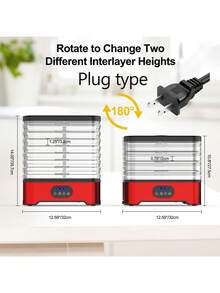 8层食物脱水机，带数字定时器和温度控制，适用于制作肉干/肉类/牛肉/水果/蔬菜、宠物零食、香草和酸奶，400瓦