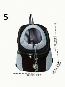 1个狗狗背包和宠物胸背带，适合小型和中型犬。前置口袋透气可调节，带有安全反光条，是户外猫咪远足和便携旅行的理想之选。宠物户外旅行包 - 黑色 - 查看 13