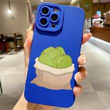2026 nueva funda de teléfono esmerilada, funda de teléfono con diseño de manzanas verdes en cesta para  17 15 Pro Max  17 14 Pro  17 13  Galaxy S23 S22 S21 protector de teléfono funda de pareja regalo para novio novia día de San Valentín regalo de cumpleaños - Blanco antiguo - Ver 4