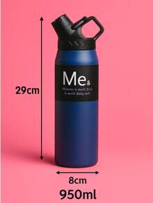 Botella térmica de acero inoxidable 950 ml con tapa deportiva giratoria, doble pared aislante, mantiene bebidas frías y calientes 6 horas, diseño antiderrames, libre de BPA, ideal para oficina, gimnasio, viajes y uso diario - Morado - Ver 12
