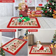 Tapete Navideño Entrada, Alfombras Decorativas Antideslizantes de Feliz Navidad, Felpudo de Navidad para Puerta de Entrada, 50x80, para Interior y Exterior - 1 - Ver 6
