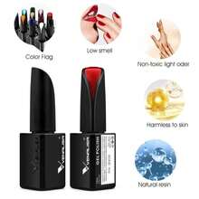 VENALISA 15ml Purple Gel Nail Polish, Purple Dark Color Soak Off UV LED Nail Polish Nail Art Starter Manicure Salon DIY At Home, 0.53 OZ - ColorZ - 查看 8
