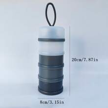 四层PP材质婴儿配方奶粉及零食收纳盒，便携式分隔收纳盒，独立分层设计