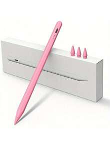Stylus Pen For Apple, Stylus Pen For Apple, With LED Power Indicators, Palm Rejection, Touch, For IPad 2018-2025 Gifts For Mother, Family, Friends, Kids, Birthday, Holiday - Pink - View 2