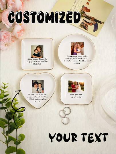 Personalized Birth Flower Jewelry Tray – Custom Watercolor Flower Ceramic Ring Holder, Custom Jewelry Holder, Personalized Wedding Ring Tray, Birthday Gift For Her, Bridesmaid Proposal Gift, Unique Jewelry Storage, Friendship Gift Idea, Jewelry Dish For Birthday, Wedding, Anniversary, Bridesmaid Proposal, Friendship Gift, Unique Jewelry Storage For Home Or Office