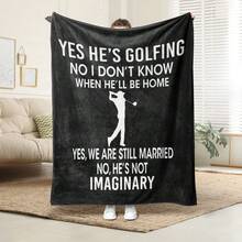 Golfers Wife Funny Gift  Plush Flannel Throw Blanket Ultra Soft Cozy All Season Couch Sofa Bed Blanket For Men Women - trắng - Xem 1