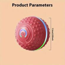 1个自动弹跳球狗狗玩具，逗狗跳跳球，USB充电，适合小型和中型犬室内外玩耍，室内狗狗玩具，互动宠物玩具，可充电宠物玩具，小型犬，中型犬