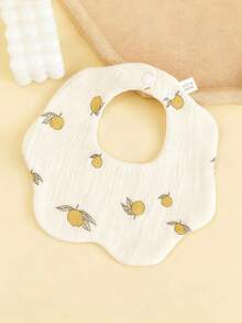 6 层纱布婴儿围兜防脏花瓣设计，婴儿口水围兜，新生儿防吐围兜 - 彩色 - 查看 4