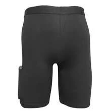 Kit Of 3 Men's Thermal Base Layer Shorts For Running/Cycling With Deep Pocket, Basic Plain Black Color - Black - View 4