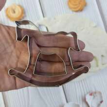 Stainless Steel Rocking Horse Cookie Cutter - Perfect For DIY Baking And Cake Decoration, Essential For Kitchen - Silver - View 7