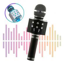Microfone Karaoke Youtuber Sem Fio Bluetooth Com Caixa Som - Multicolorido - Visão 4