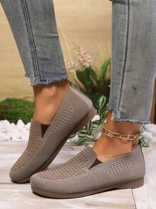 Giày thường ngày đế mềm cổ điển dành cho nữ, thích hợp đi bộ, làm bếp, làm vườn, giặt giũ - Cà phê nâu - Xem 4