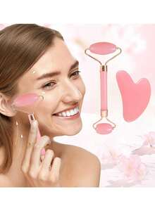 12-Piece Sleep Hair Styling Tool Set Including Curling Iron And Facial Massager, 1 Pillowcase, Queen Set For Hair And Skin, Heat-Free Curling Iron Set, Night Curling Iron, 1 Sleeping Eye Mask, 1 Satin Sleep Cap, Women's Facial Roller Skin Care Tool - Multicolor - View 5