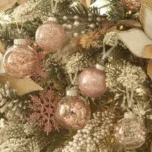 30PCS Christmas Ornaments Set, 2.36"/6CM Assorted Clear Plastic Shatterproof Ball Hanging Ornaments For Xmas Tree Decorations, For Indoor Home Holiday Decor - 玫紅色 - 查看 8