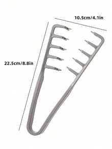 男士蓬松宽齿梳，ABS塑料材质，纹理手柄，适合蓬巴杜发型，专业宽齿纹理梳，可轻松倒梳，理发师专用梳子 - 彩色 - 查看 11
