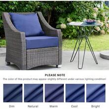 Outdoor Cushions Patio Furniture, Outdoor Cushion Set 24x 24x 5.75 Inch, Waterproof Fade Resistant Outdoor Chair Cushions, Deep Patio Chair Cushion With Removable Cover, Navy Blue - Xanh nước biển + 24*24+5.75/25*22.5" - Xem 7