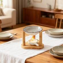 1 Set Wooden Door Creative Incense Holder Essential Oil Heated Lamp Home Wax Lamp Candle Holder - Multicolor - View 8