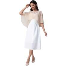 Chiffon Shawl Wraps Shrug For Evening Dress Wedding Cape Cover Up - 香檳色 - 查看 7