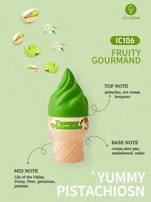 2 Bottles X 100ml/1 Bottle X 100ml Ice Cream Shaped Fragrance, Women's Fragrance, Limited Edition Air Freshener For Indoor & Outdoor, Long-Lasting Scent, Emitting Charming Aroma, Blending Elegant Geneiro Vanilla Coconut Floral Chocolate, Caramel Vanilla Citrus Woody Marine Notes - Other - View 8