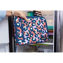 - Fiambrera clásica congelable, , construida con tecnología EcoFreeze plegable, reutilizable, cierre de cierre con bolsillo frontal con cierre y asa de hebilla, perfecta para( Freezable Classic Lunch Box Naranja Leopardo Salvaje) - Multicolor - Ver 4