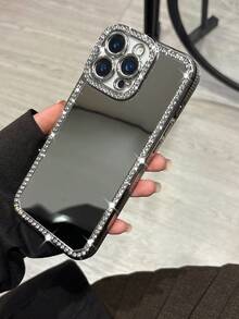 1 件水钻电镀激光雕刻镜面 TPU 手机壳适用于 7/8/SE2/7P/8P/X/XS/XR/XS Max/11/11 Pro/11 Pro Max/12/12 Pro/12 Pro Max/13/13 Pro/13 Pro Max/14/14 Pro/16 Plus/14 Pro Max/15/15 Pro/15 Plus/16 Pro Max，保护套防水防震防摔防刮 - 銀色 - 查看 3