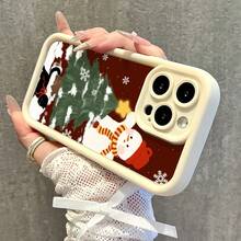 Funda protectora de teléfono con Muñeco De Nieve Con Árbol Navidad Gato Negro Invierno regalo de moda minimalista interesante para hombres y mujeres, adecuado para  16/15/15Pro/15ProMax/14/13/12/11/XsMAX,  17,  Max Series,A14/A15/S23 Ultra/A50/A12/A32/A52/A72/A51/A21S/A13/A14/S22 Ultra/S23/A33/A53/S20 FE,Protección completa contra caídas, resistencia a impactos y prevención de rayaduras,diseño creativo y de moda para hombres y mujeres - Bordó - Ver 10
