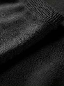 GRDR Men's Solid Color V-Neck Pullover Sweater, Casual Everyday Wear, Autumn/Winter - Black - View 7