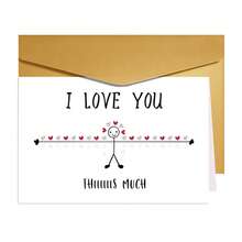 Romantic Anniversary Card | Funny Love Card (For Couples, Boyfriend/Girlfriend, Partners) | Funny Valentine's Day Card | Romantic Unisex Birthday Card-1PC - Multicolor - View 2