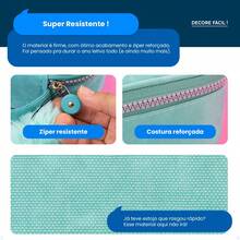School Pencil Case Box Organizer Large Capacity Jumbo Makeup Bag Multifunctional Plain Square 100 Pens With Handle Male Female Pen With Pompom - 綠色 - 查看 7