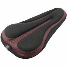 Lecute Funda Alcolchada Asiento Bicicleta Universal Cojin Gel Bici - Rojo - Ver 5