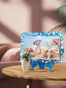 两件装树脂相框模具套装，包含长方形和椭圆形相框模具及支架，适用于DIY礼品和家居装饰，可用于家具装饰、创意礼品、节日/生日礼物。