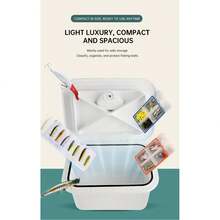 Marine Storage Box With Deck Hatch Inspection Cover - Heavy-Duty ABS Marine Toolbox, Large Capacity Fishing & Boat Storage Organizer With Rotating Lid,  Ideal For Deck, Dock - White - View 3