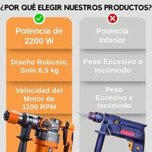 2200W Taladro Rotomartillo Cincelador Perforador Industrial  Cincelador Perforador Sds Kits De Martillo Rotomartillo Demoledor Industrial - Naranja - Ver 10