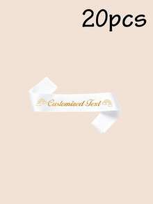 1/2/5/10/20/40/80pcs Customized Party Sashes With Text, Personalized Logo Text Sashes, Bride-To-Be Sashes, Bachelorette Party Sashes - White - View 33