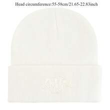1pc Autumn/Winter Outdoor Casual Embroidered Knitted Hat, Unisex - Sporty Style, Thickened Warm Hat For Fishing Enthusiasts, Brimless Hat - Perfect Gift For Wife, Girlfriend, Boyfriend, Father, Or Mother (Beanie/Beanie) - Grey - View 4